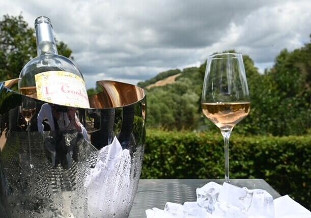 Drinking Wine on the Terrace