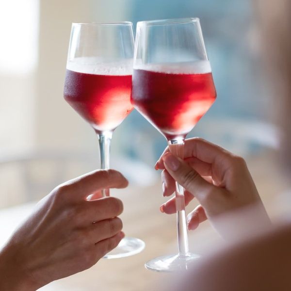 Glasses of Rose Wine