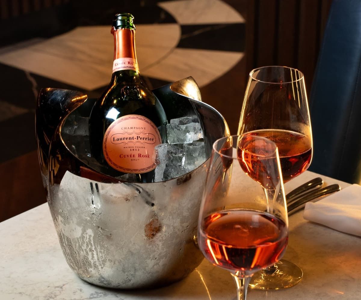 Bottle of Rose Champagne